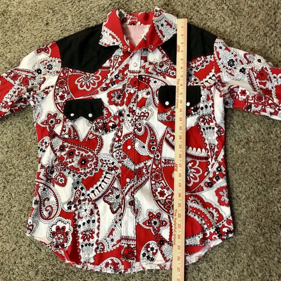 Vintage Handmade Square Dance Outfit Matching Mens Womens Used 2 Piece Red Black - Picture 11 of 16